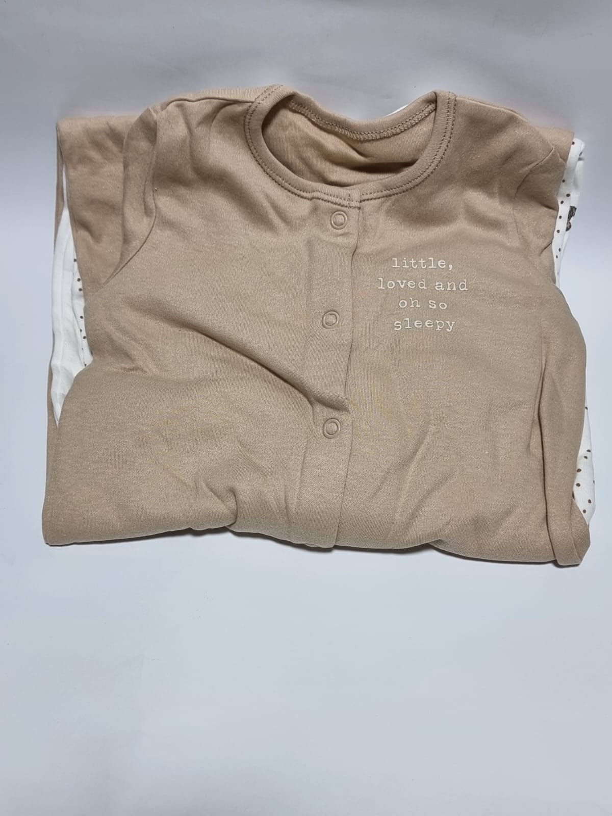 Neutral Bunny Spotty Sleepsuits 3 Pack