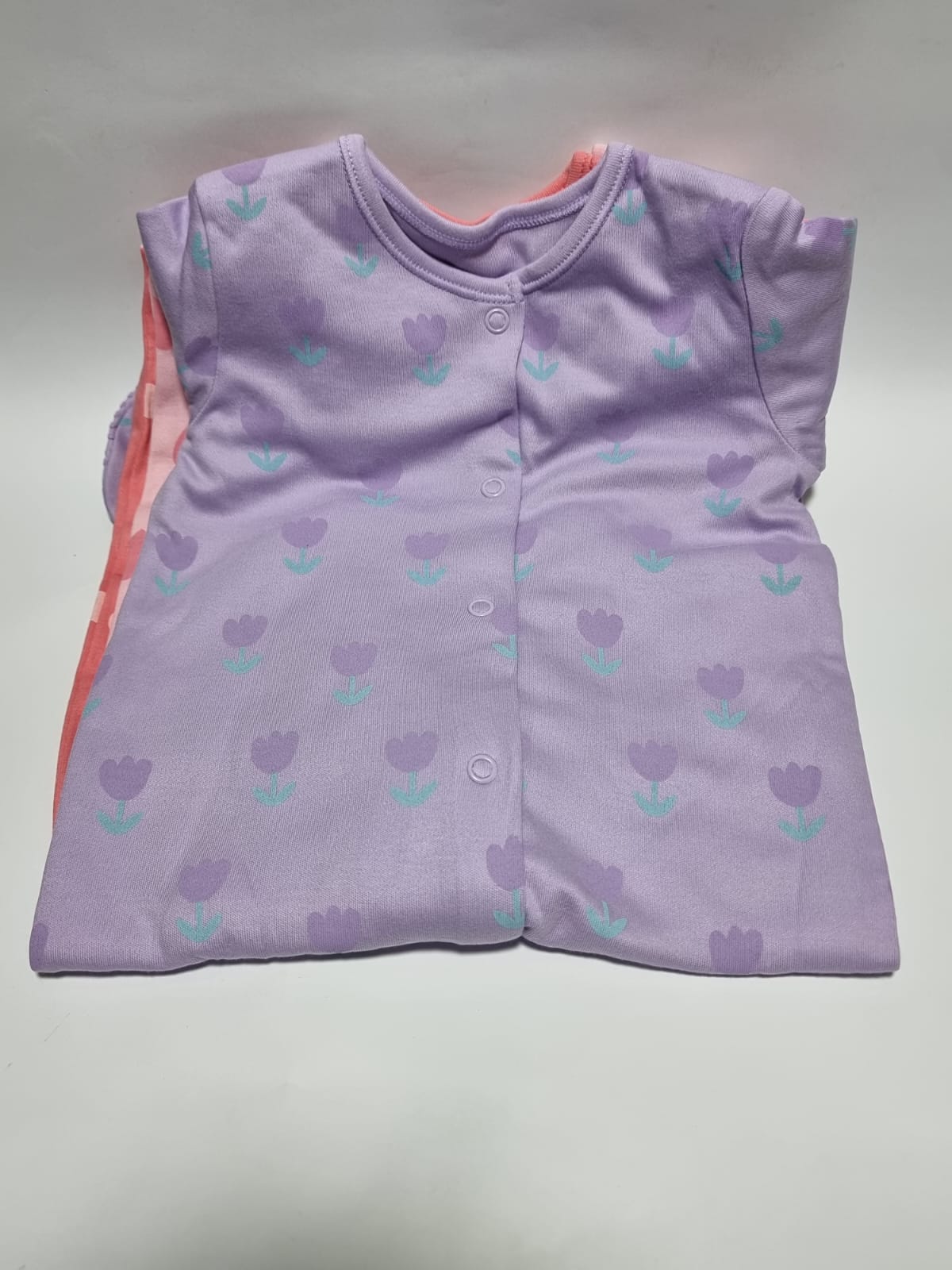 Tulip Heart Sleepsuits 3 Pack George UK