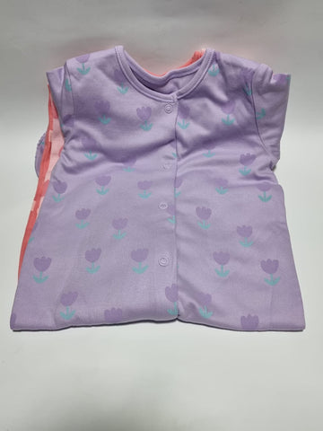 Tulip Heart Sleepsuits 3 Pack George UK
