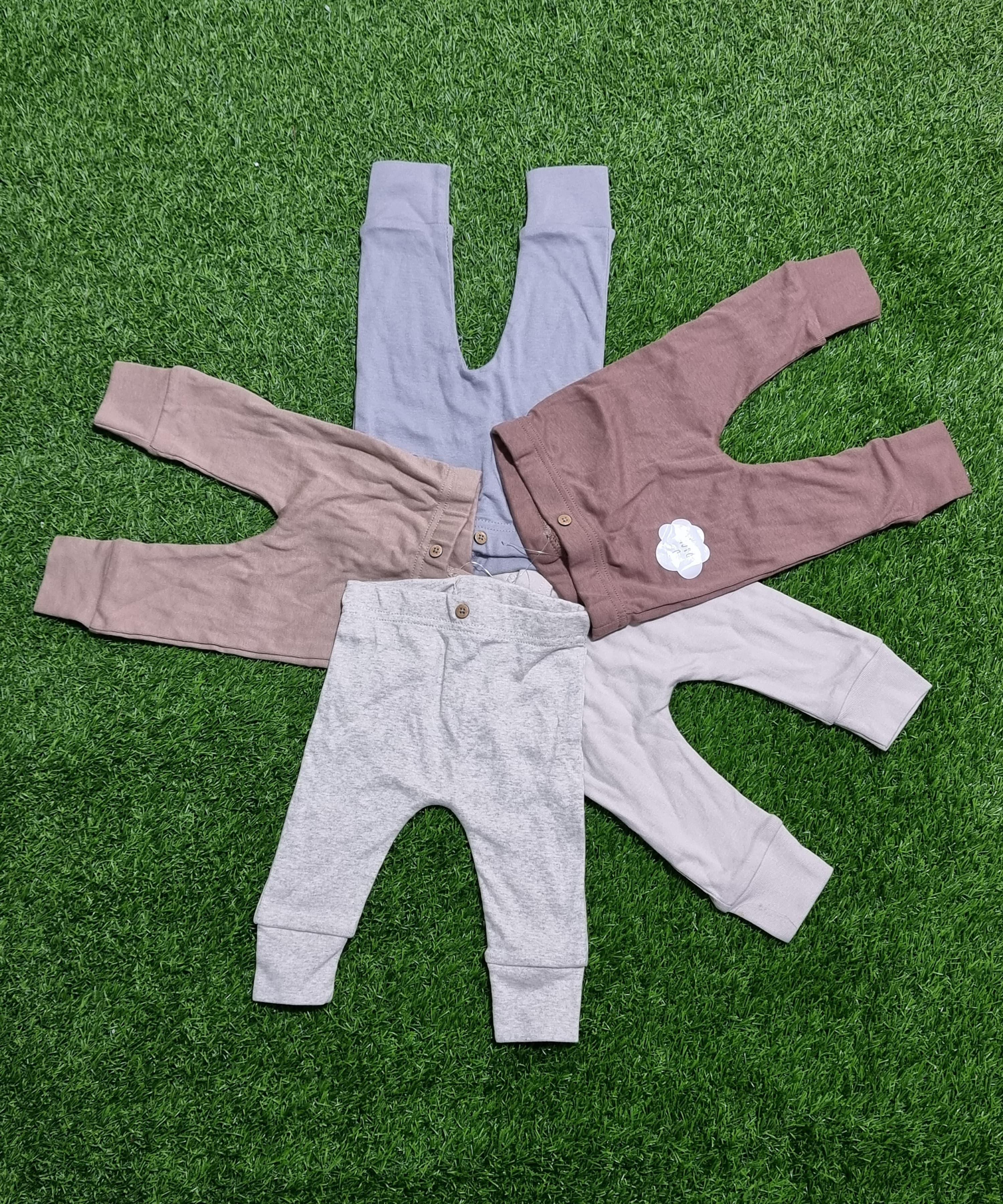 George Solid Colored 5 Bottoms Set - 0-3 Months