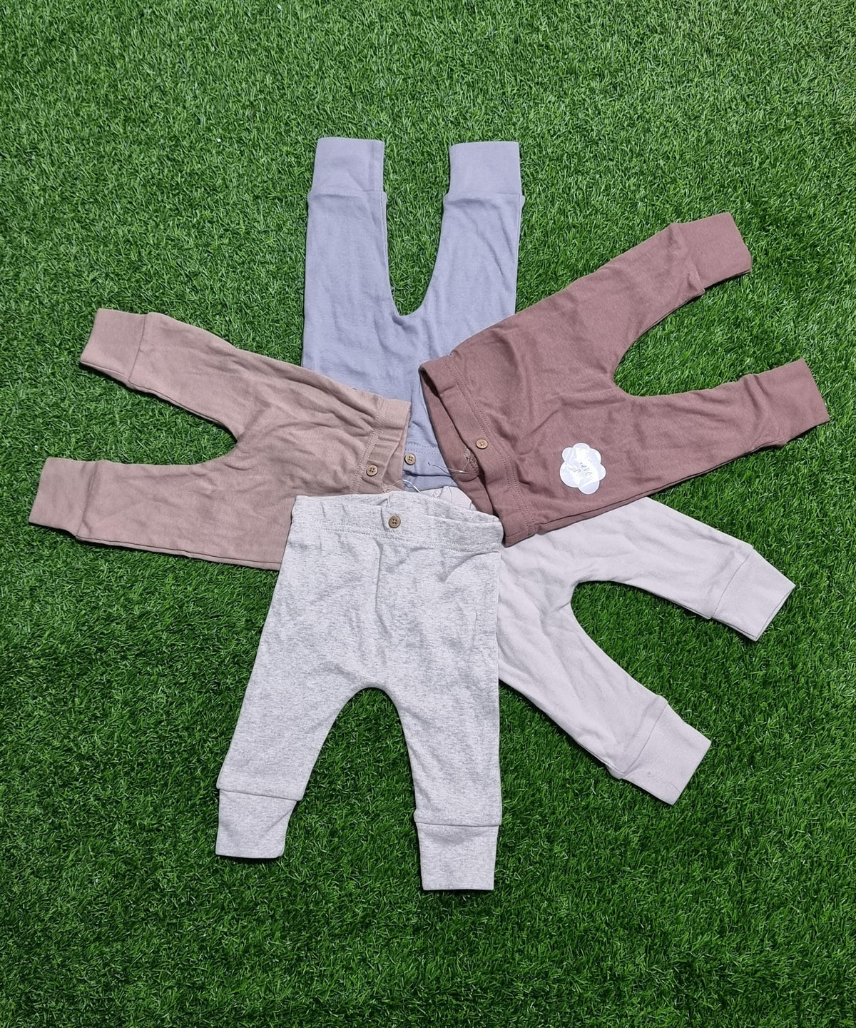 George Solid Colored 5 Bottoms Set - 0-3 Months