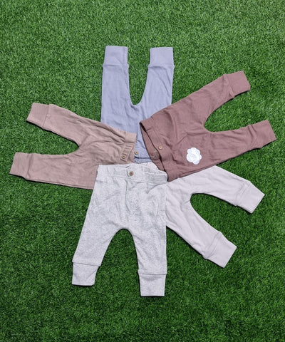 George Solid Colored 5 Bottoms Set - 0-3 Months