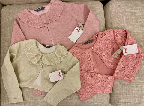 Lace Detail Pink Bolero/ Shrug By Max