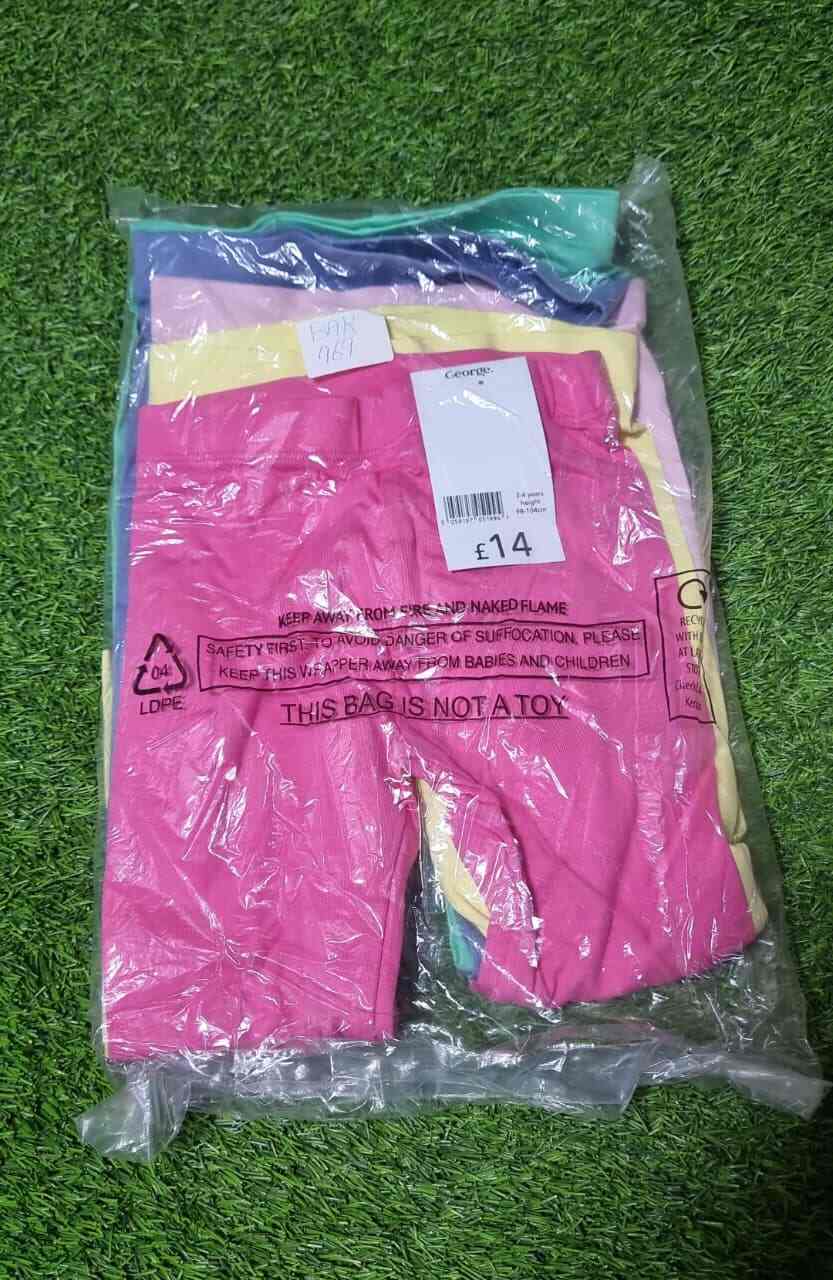 George Solid Colored Cropped 5 Leggings Set