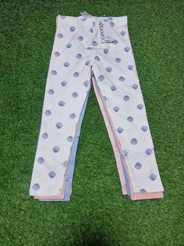 George Solid Colored Printed 5 Leggings Set