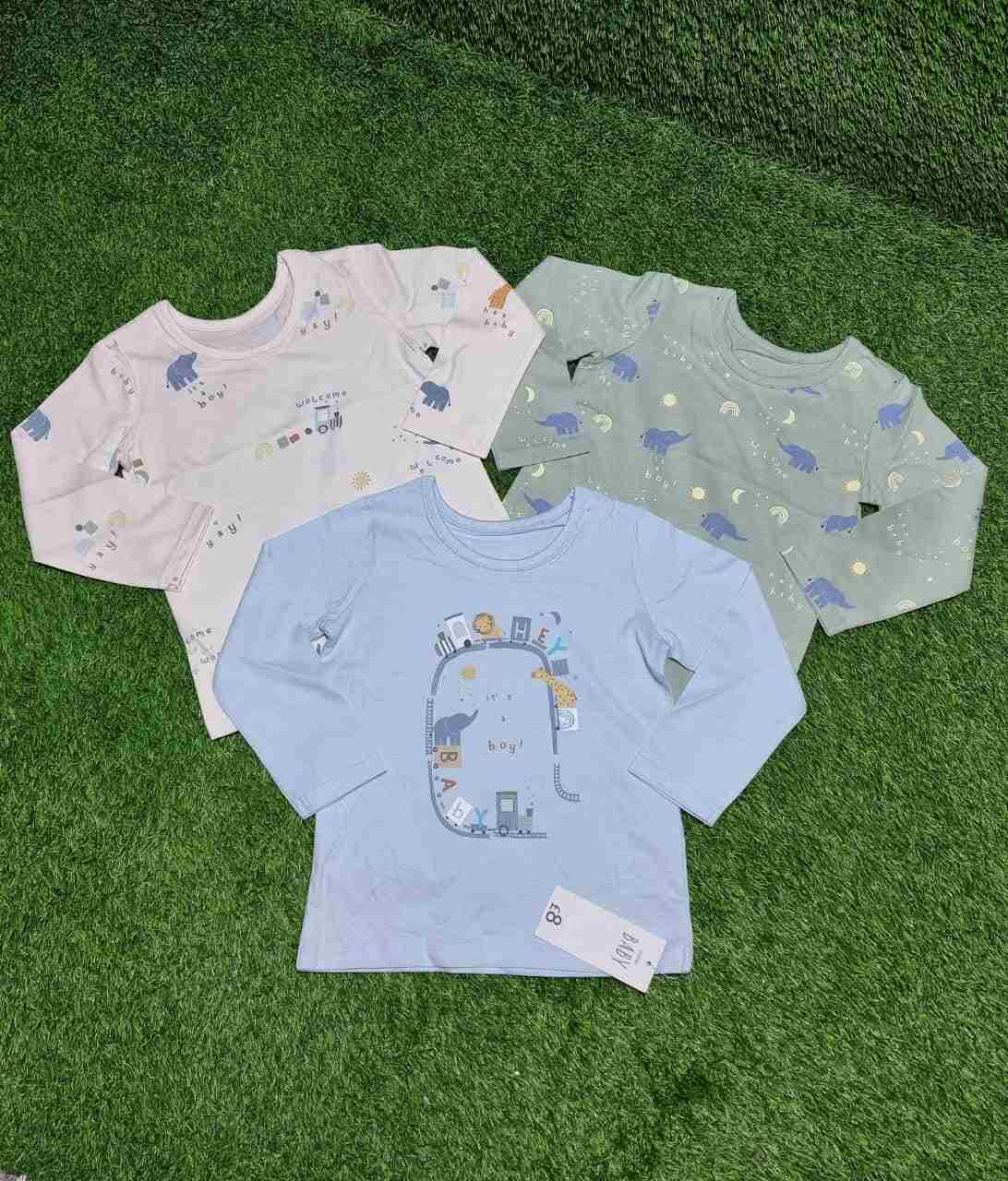 George Dino Animals Printed 3 Shirts Set