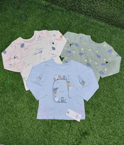 George Dino Animals Printed 3 Shirts Set