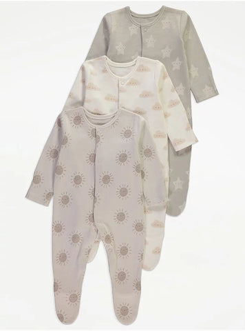 Cute Kind Sleepsuits 3 Pack