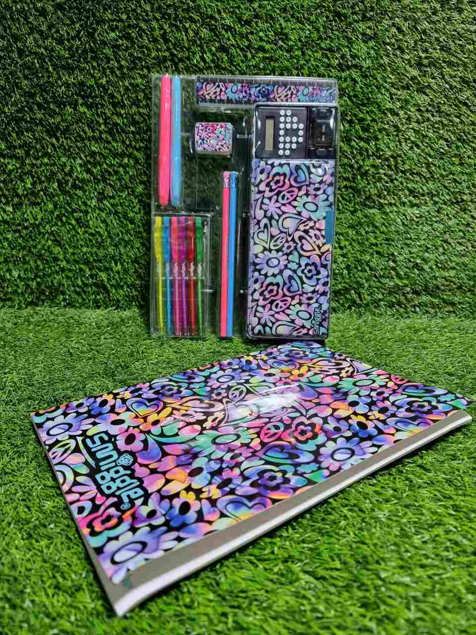 Smiggle Pencil Case With Notebook And Pouch