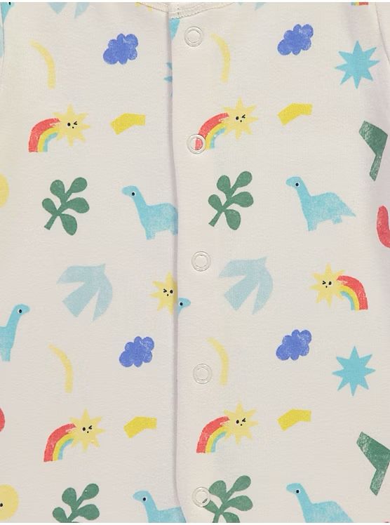 Blue Striped Cute Cartoon Short Rompers 3 Pack