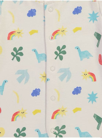 Blue Striped Cute Cartoon Short Rompers 3 Pack