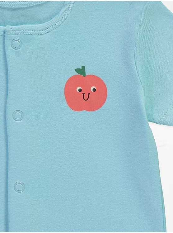 Blue Striped Cute Cartoon Short Rompers 3 Pack