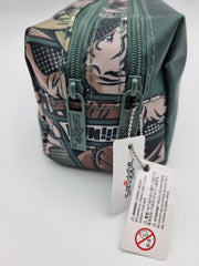 Smiggle Double Zip Teal Green Graphic Pencil Case